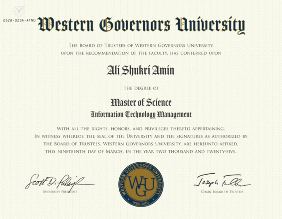 M.S. Information Technology Management